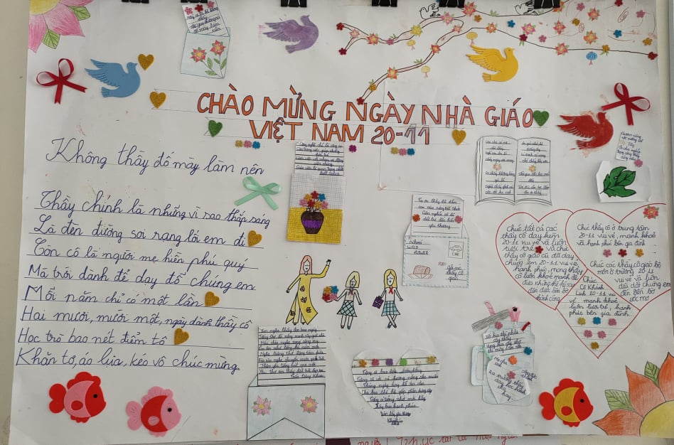 Cuộc thi làm báo tường mừng ngày nhà giáo Việt Nam